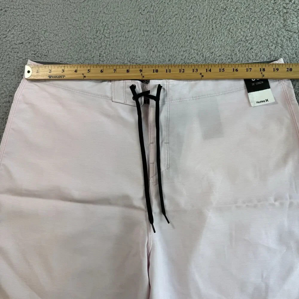 S Hurley Board Shorts Mens 38 Pink Stretch Swim Trunks Drawstring‎ NWT